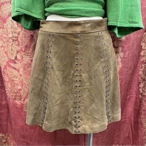 Haute Hippie Leather Mini Skirt